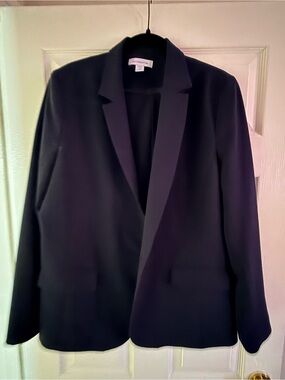 Liz Claiborne Navy Open Front Blazer